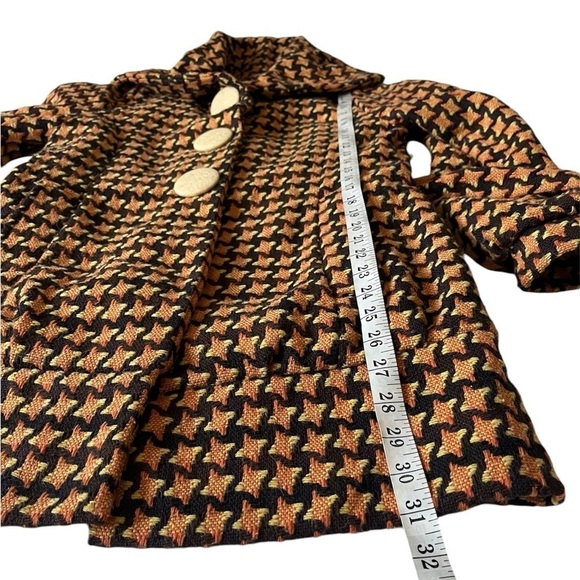 Aziz Women Size Small Knit Tie Belt Pea Coat Winter Heavy Stylish - Picture 5 of 11